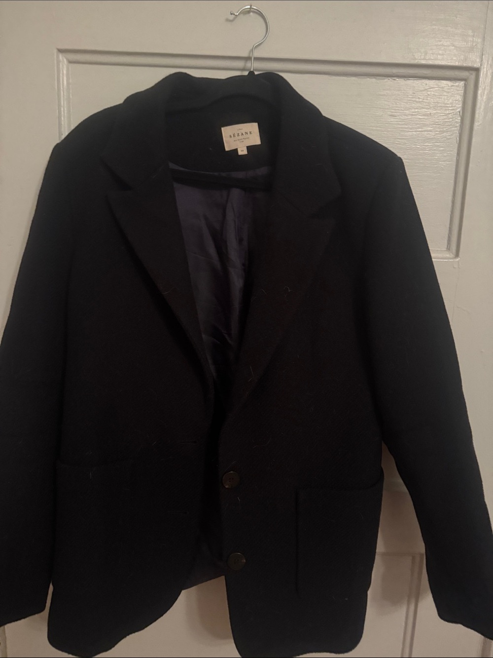 Sezane Black Pea Coat